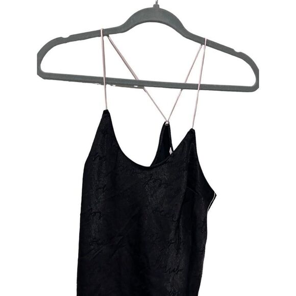 Victoria's Secret Black Two Piece Satin Camisole Tunic Button Front Pajamas M - Picture 14 of 15